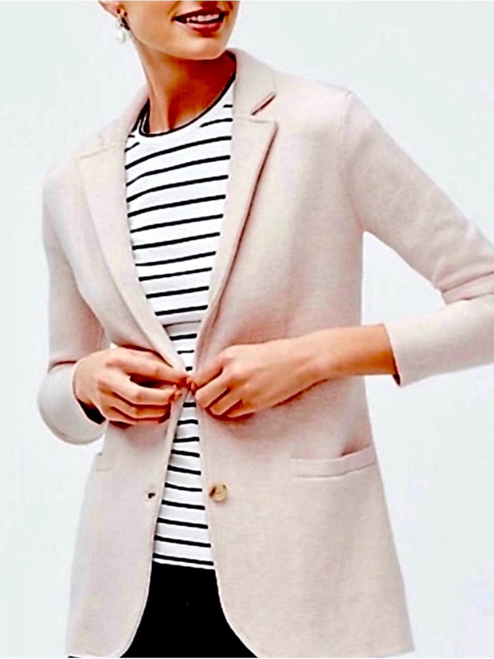 J.Crew Sophie Sweater Blazer Jacket Pink Knit XXS G9309